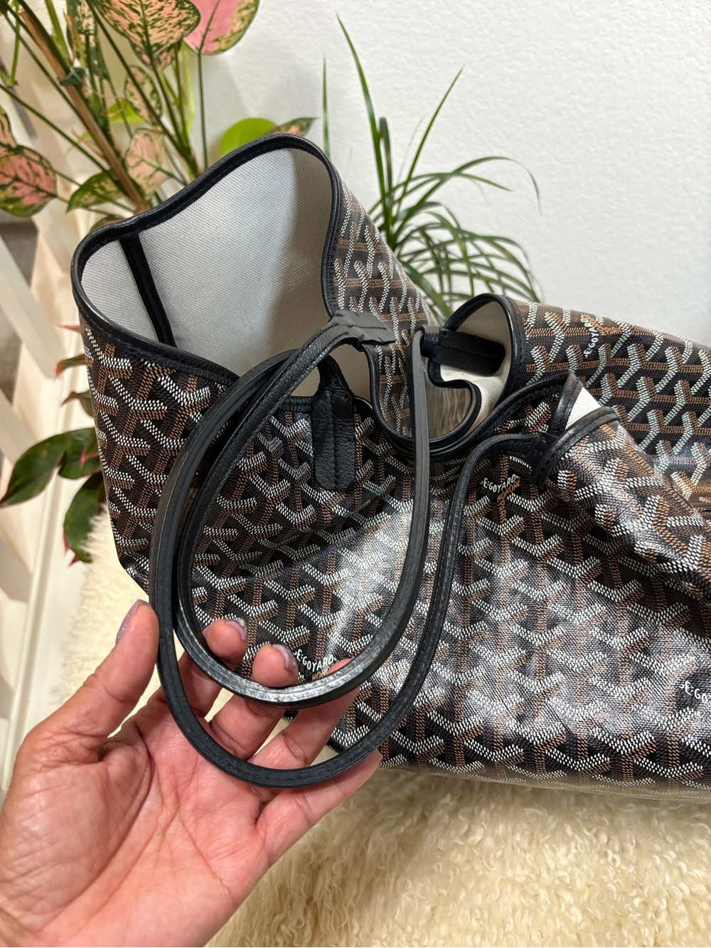 Goyard Saint Louis GM Black tote bag *EUC - Picture 5 of 11
